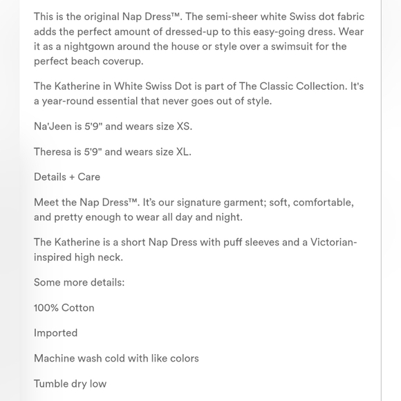 Hill House The Katherine Nap Dress In Sheer White Swiss Dot - Picture 9 of 9